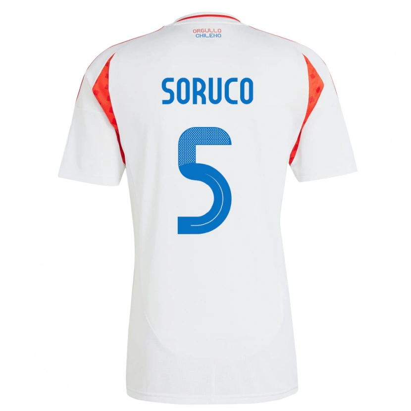 Danxen Mulher Camisola Chile Ámbar Soruco #5 Branco Alternativa 24-26 Camisa