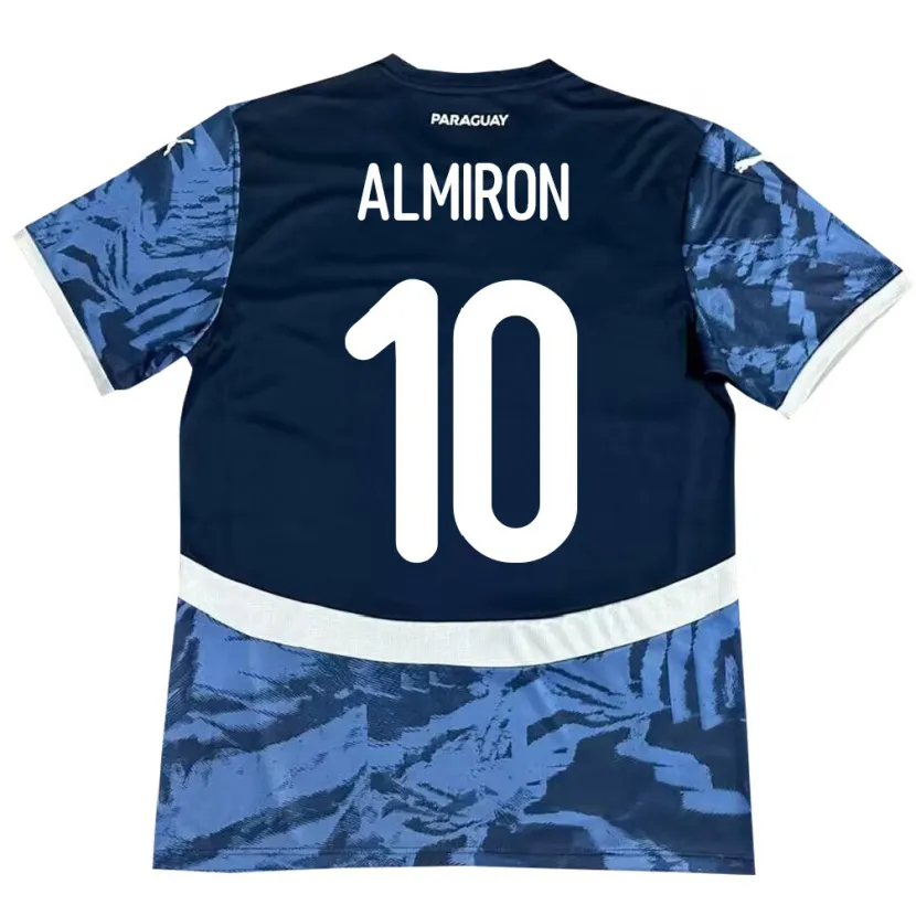 Danxen Mulher Camisola Paraguai Miguel Almirón #10 Azul Alternativa 24-26 Camisa