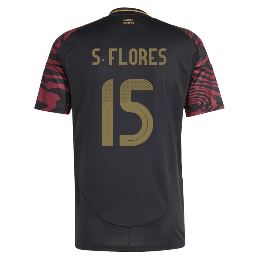 Danxen Mulher Camisola Peru Scarleth Flores #15 Preto Alternativa 24-26 Camisa