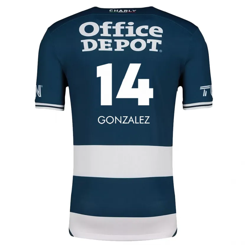 Danxen Criança Camisola Arturo González #14 Branco Azulado Principal 2024/25 Camisa