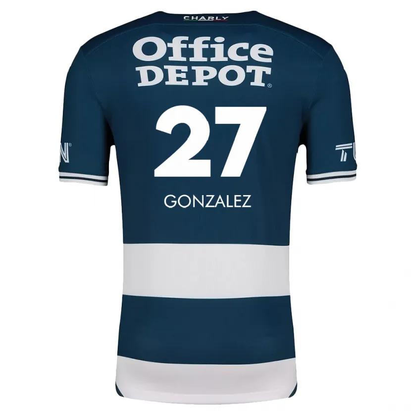 Danxen Criança Camisola Owen González #27 Branco Azulado Principal 2024/25 Camisa