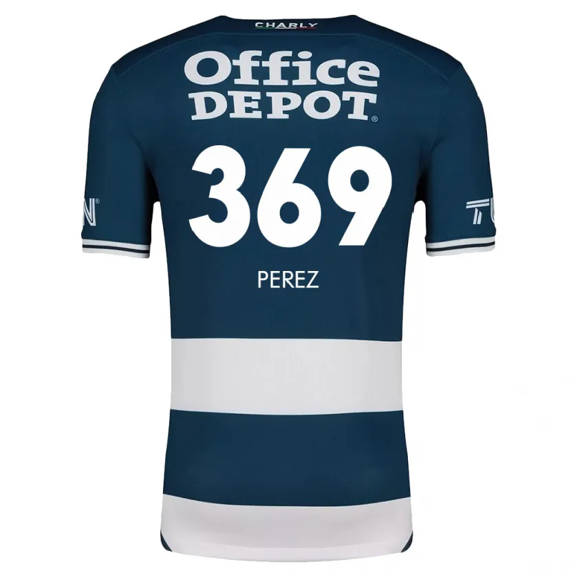 Danxen Criança Camisola Santiago Pérez #369 Branco Azulado Principal 2024/25 Camisa