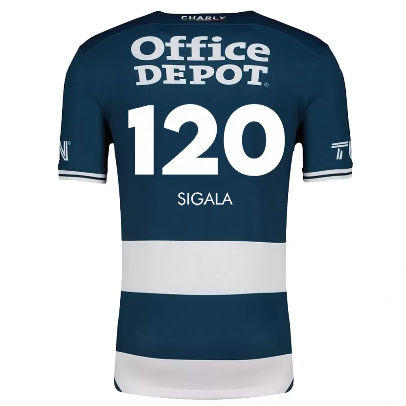 Danxen Criança Camisola Juan Sigala #120 Branco Azulado Principal 2024/25 Camisa