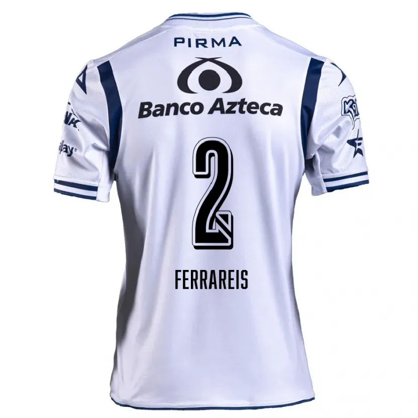 Danxen Criança Camisola Gustavo Ferrareis #2 Branco Azul Marinho Principal 2024/25 Camisa