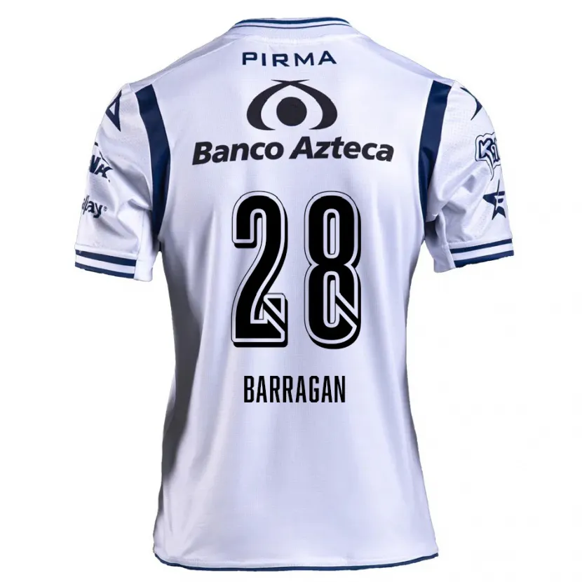Danxen Criança Camisola Martín Barragán #28 Branco Azul Marinho Principal 2024/25 Camisa
