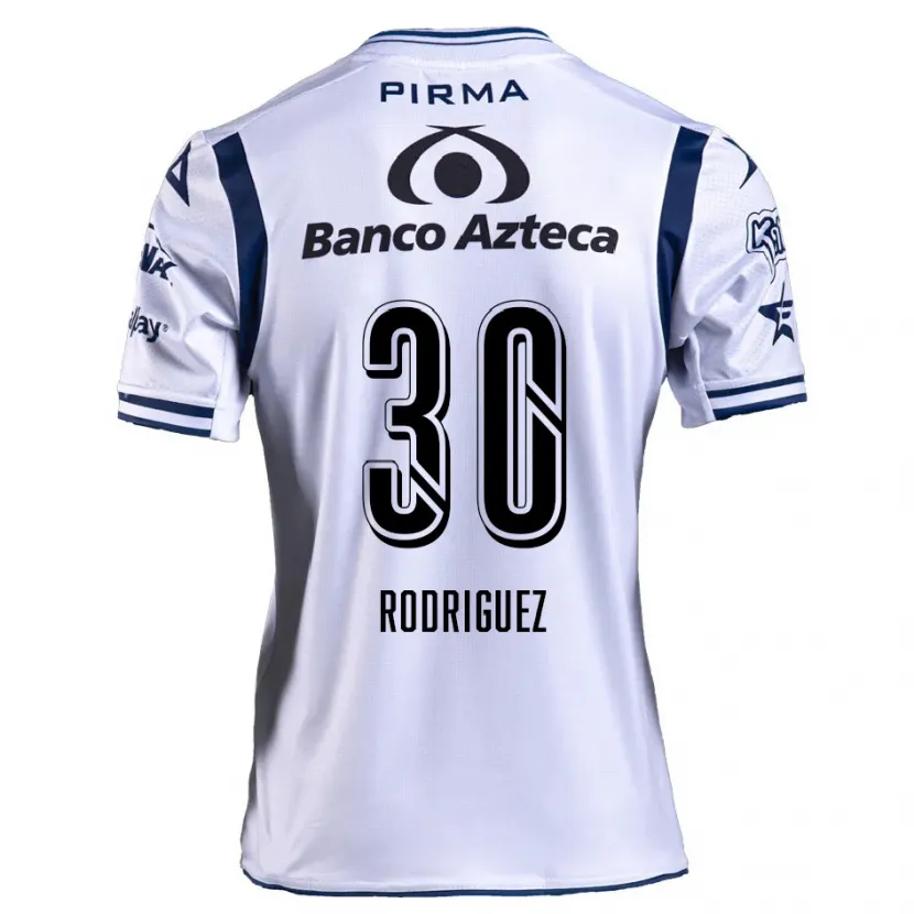 Danxen Criança Camisola Jesús Rodríguez #30 Branco Azul Marinho Principal 2024/25 Camisa