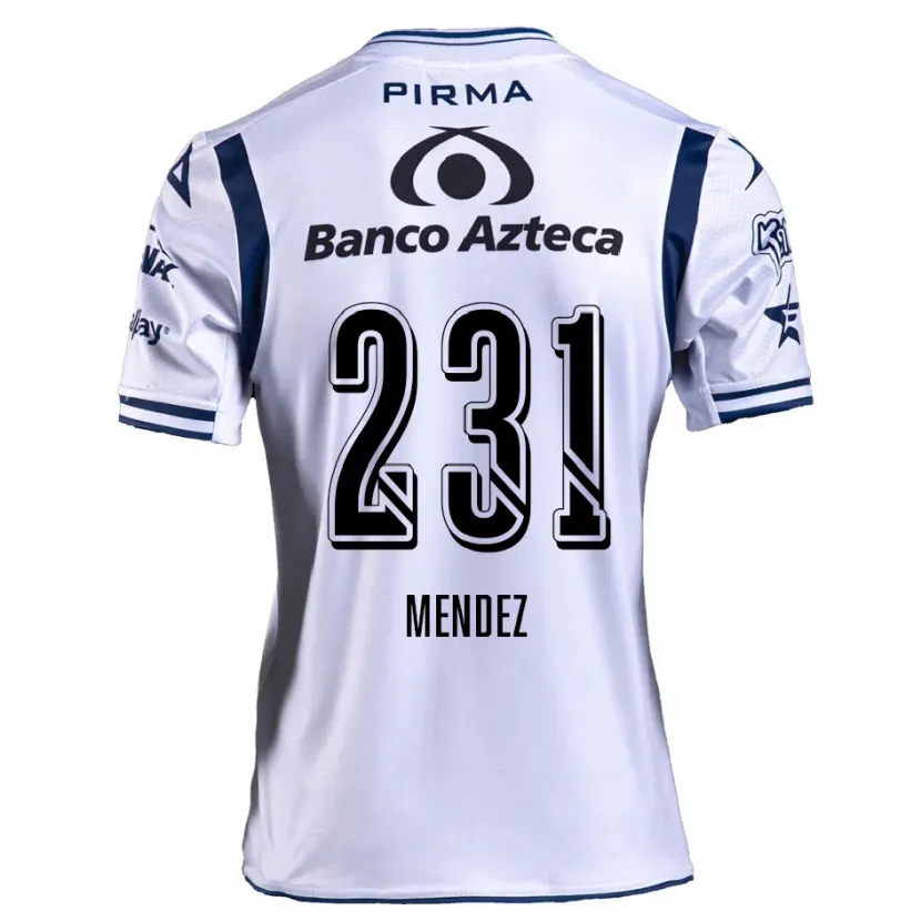Danxen Criança Camisola Alejandro Méndez #231 Branco Azul Marinho Principal 2024/25 Camisa