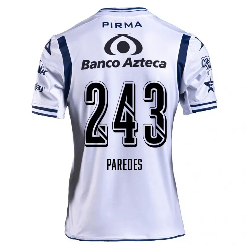 Danxen Criança Camisola Iker Paredes #243 Branco Azul Marinho Principal 2024/25 Camisa