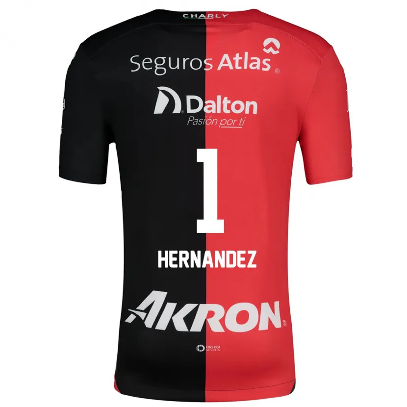 Danxen Criança Camisola José Hernández #1 Vermelho Preto Principal 2024/25 Camisa
