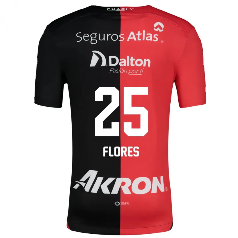 Danxen Criança Camisola Leonardo Flores #25 Vermelho Preto Principal 2024/25 Camisa