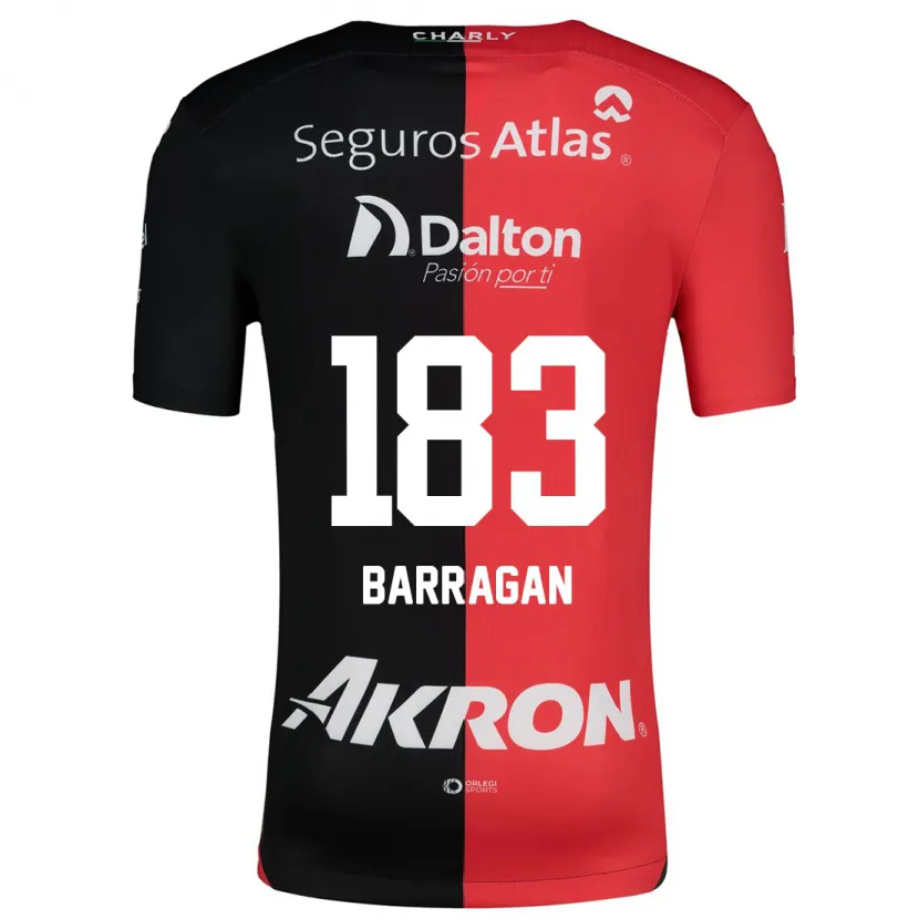Danxen Criança Camisola Roberto Barragán #183 Vermelho Preto Principal 2024/25 Camisa