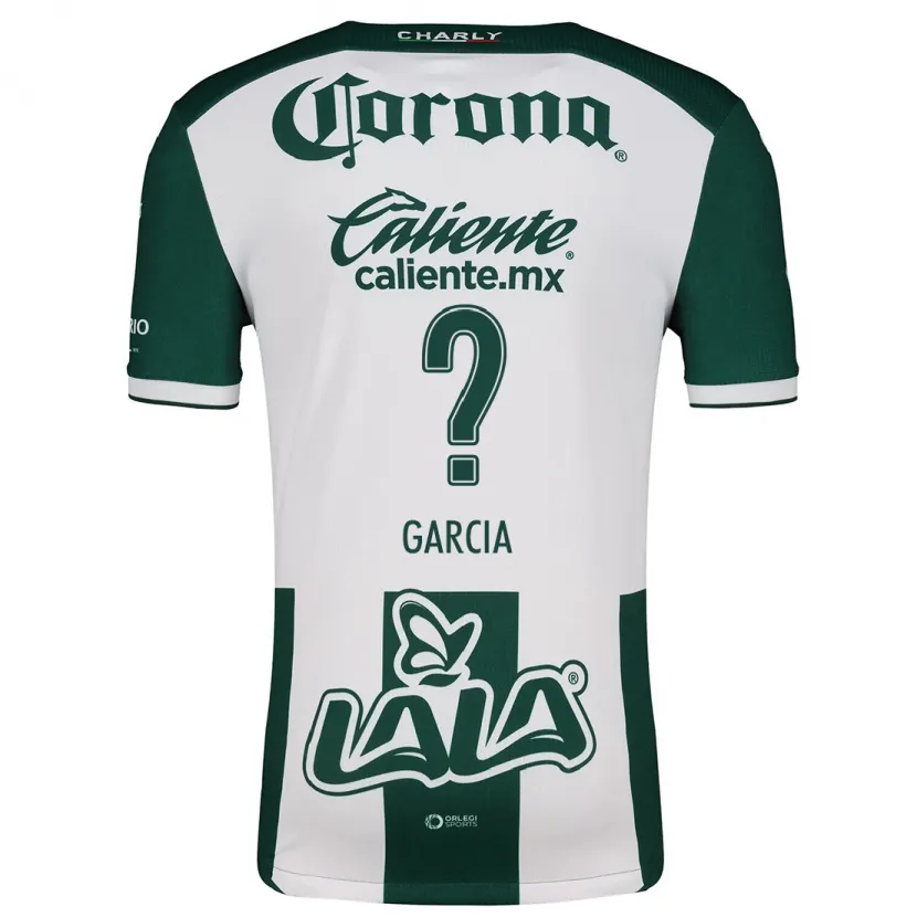 Danxen Criança Camisola Kevin García #0 Verde Branco Principal 2024/25 Camisa
