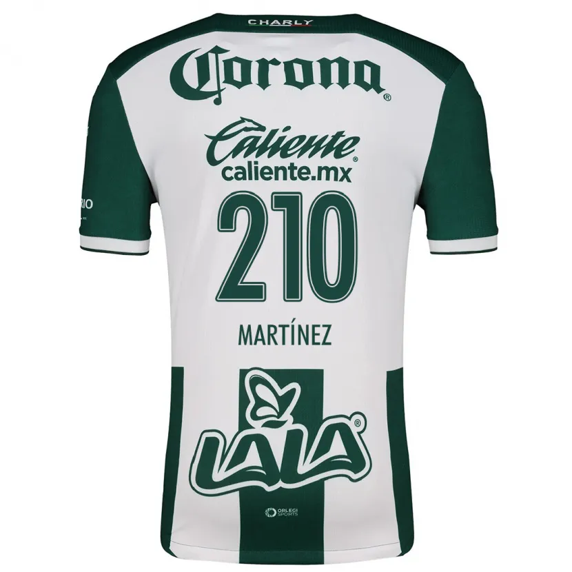 Danxen Criança Camisola André Martínez #210 Verde Branco Principal 2024/25 Camisa