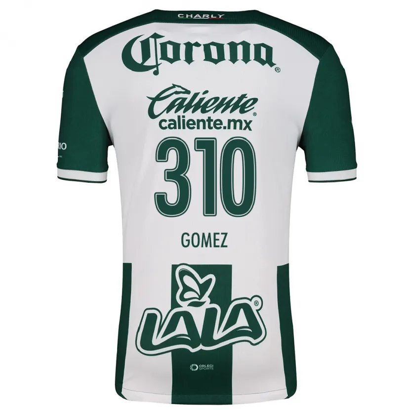 Danxen Criança Camisola Luis Gómez #310 Verde Branco Principal 2024/25 Camisa