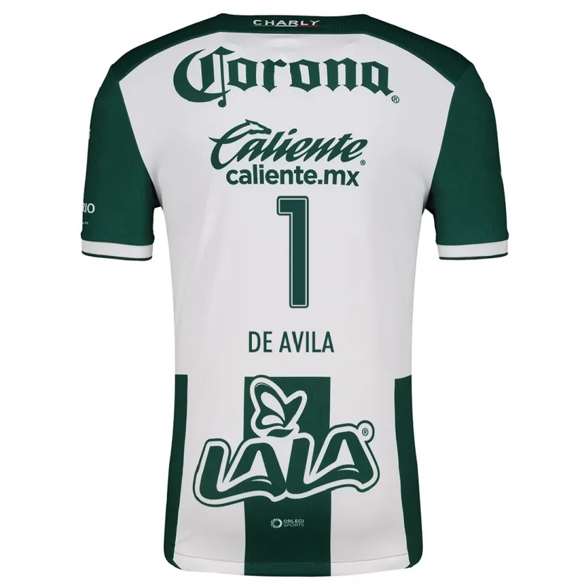 Danxen Criança Camisola Hannia De Ávila #1 Verde Branco Principal 2024/25 Camisa