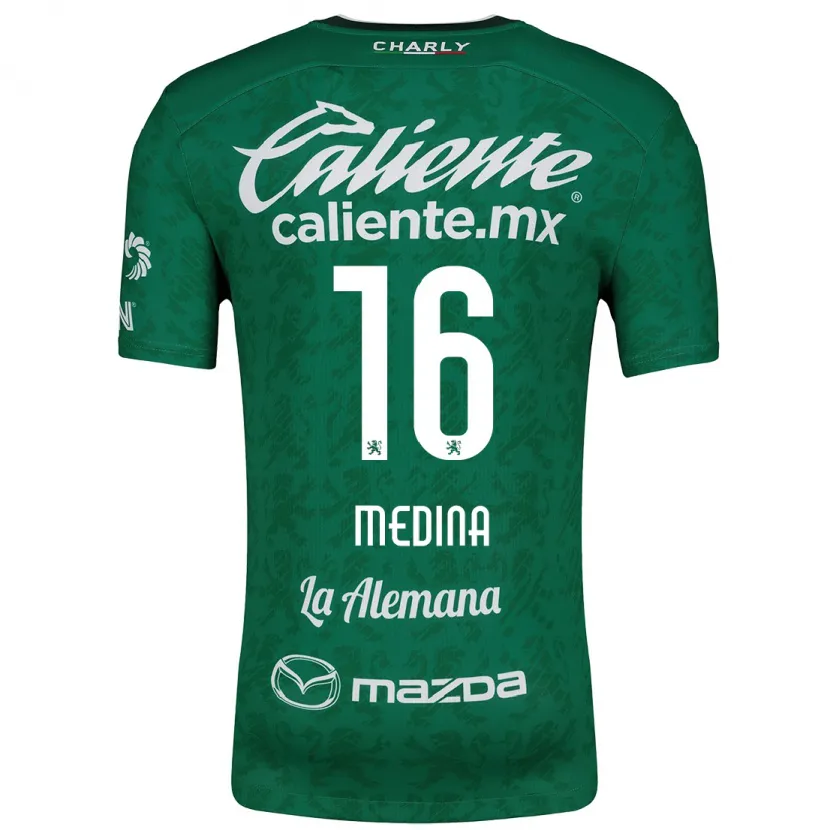 Danxen Criança Camisola Alan Medina #16 Verde Branco Principal 2024/25 Camisa