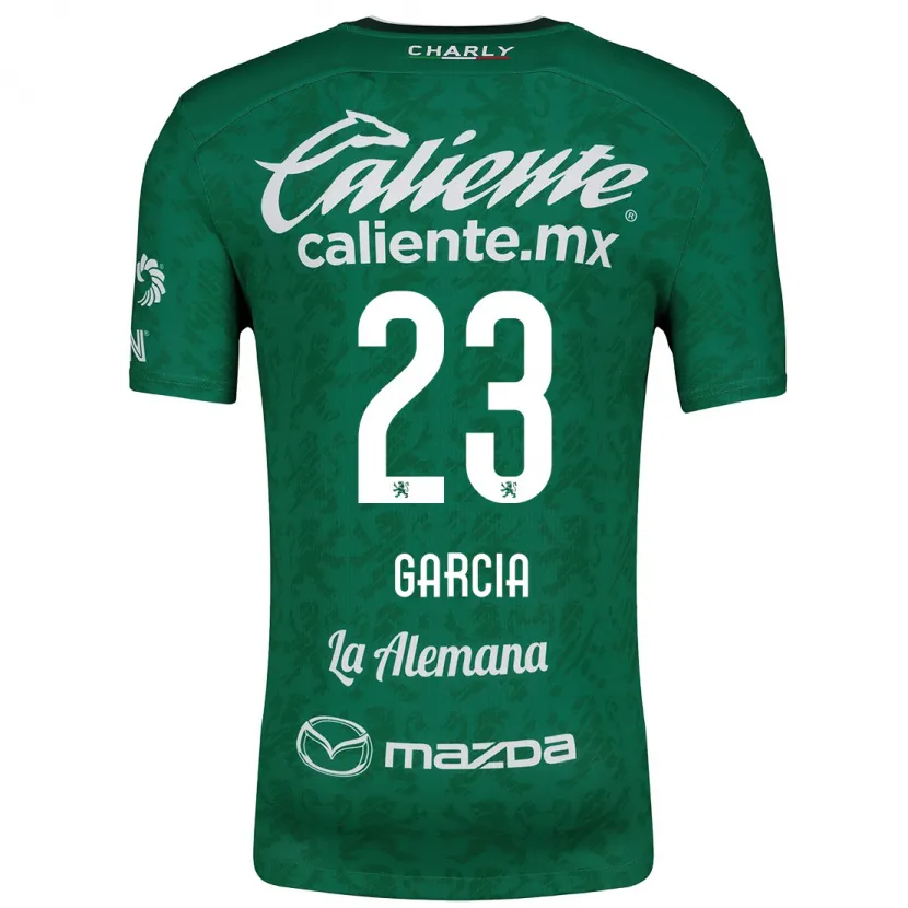 Danxen Criança Camisola Óscar García #23 Verde Branco Principal 2024/25 Camisa