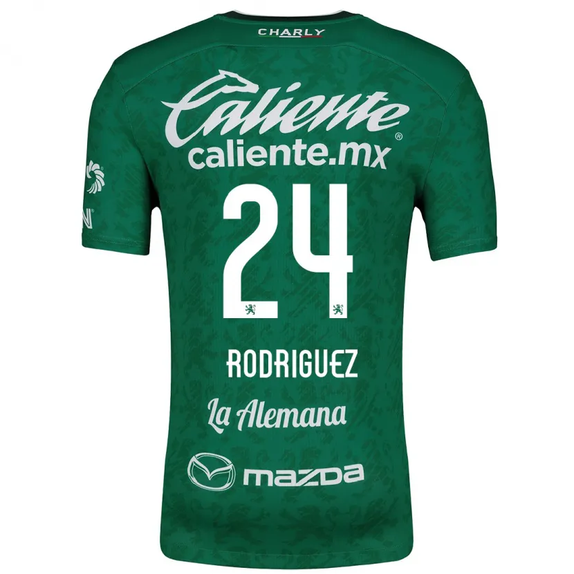Danxen Criança Camisola Osvaldo Rodríguez #24 Verde Branco Principal 2024/25 Camisa