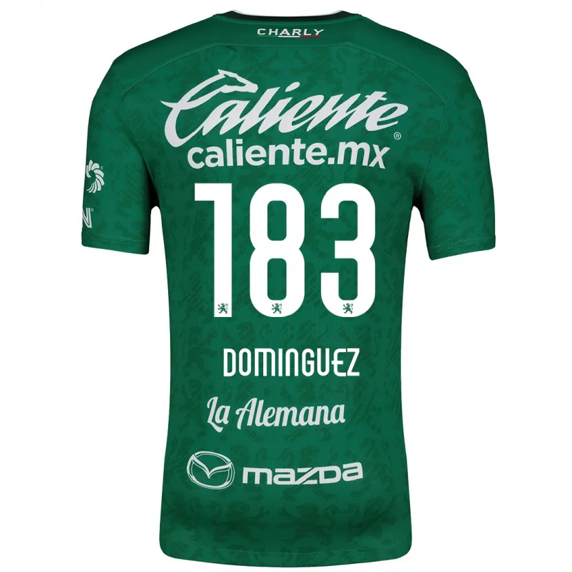 Danxen Criança Camisola Jesús Domínguez #183 Verde Branco Principal 2024/25 Camisa