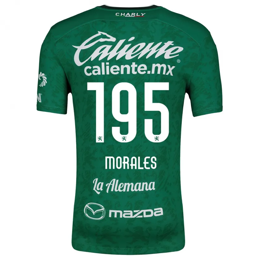 Danxen Criança Camisola Daniel Morales #195 Verde Branco Principal 2024/25 Camisa