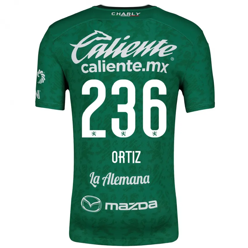 Danxen Criança Camisola Youssef Ortiz #236 Verde Branco Principal 2024/25 Camisa