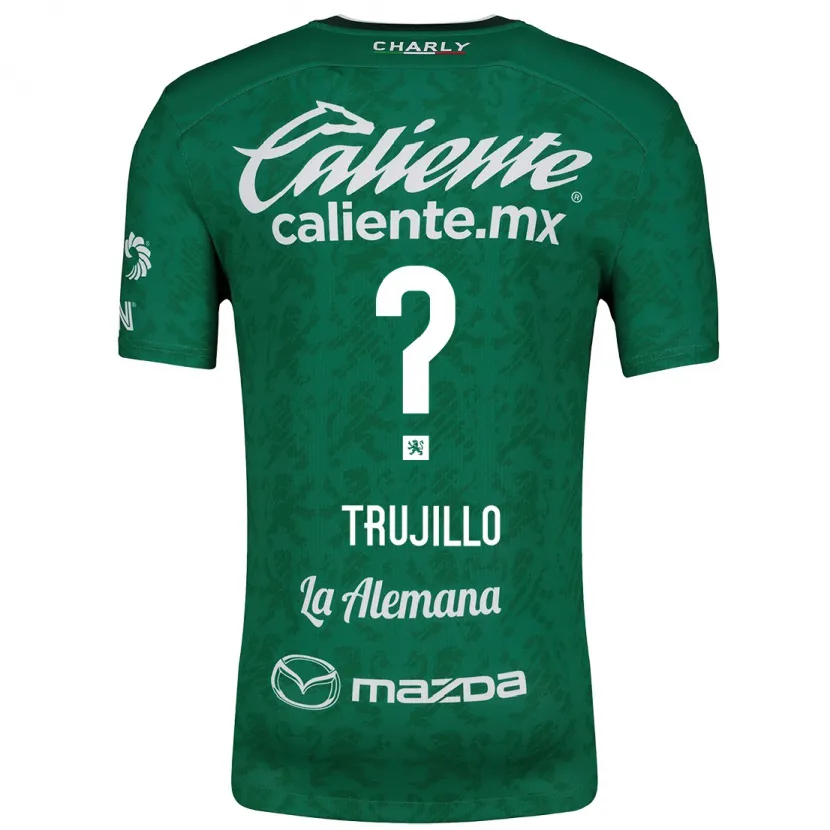 Danxen Criança Camisola Diego Trujillo #0 Verde Branco Principal 2024/25 Camisa