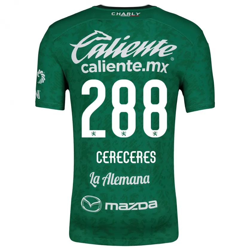 Danxen Criança Camisola Thomas Cereceres #288 Verde Branco Principal 2024/25 Camisa