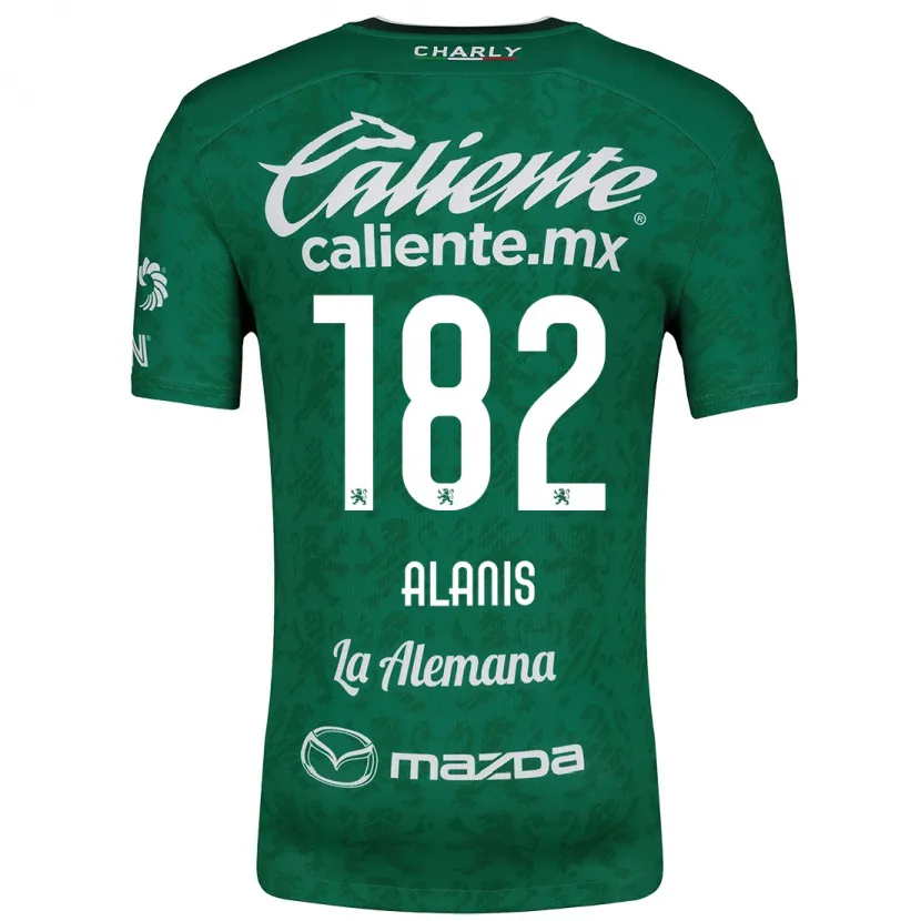 Danxen Criança Camisola Alejandro Alanís #182 Verde Branco Principal 2024/25 Camisa