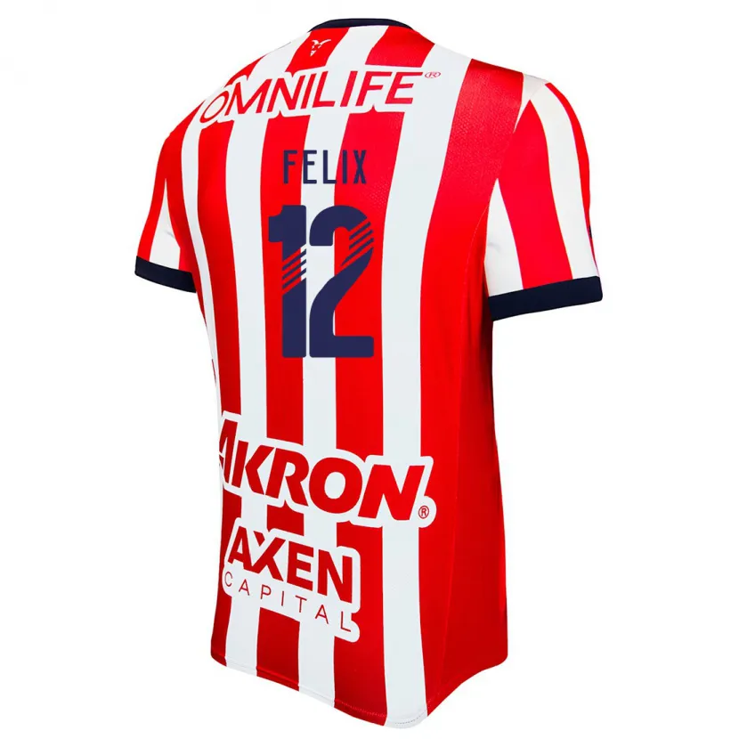 Danxen Criança Camisola Blanca Félix #12 Vermelho Branco Azul Principal 2024/25 Camisa