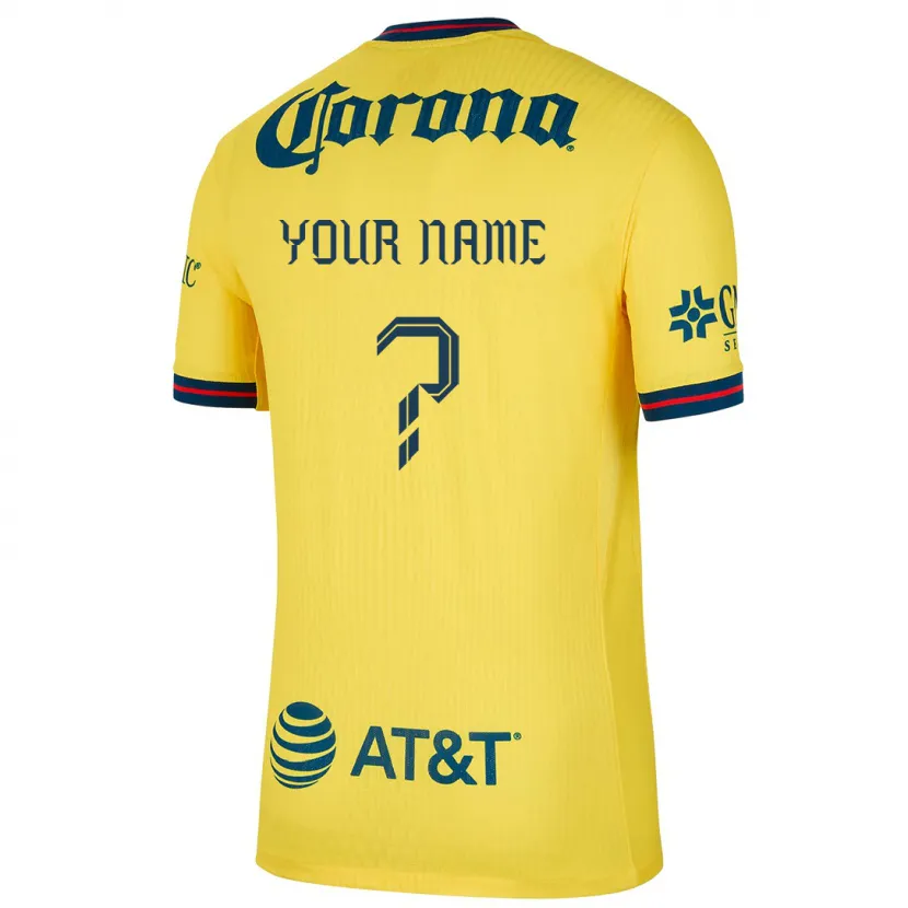 Danxen Criança Camisola Seu Nome #0 Amarelo Azul Principal 2024/25 Camisa