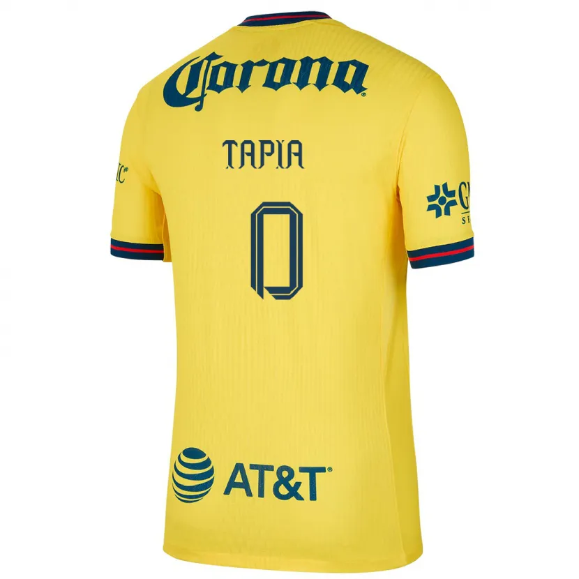 Danxen Criança Camisola Leonardo Tapia #0 Amarelo Azul Principal 2024/25 Camisa