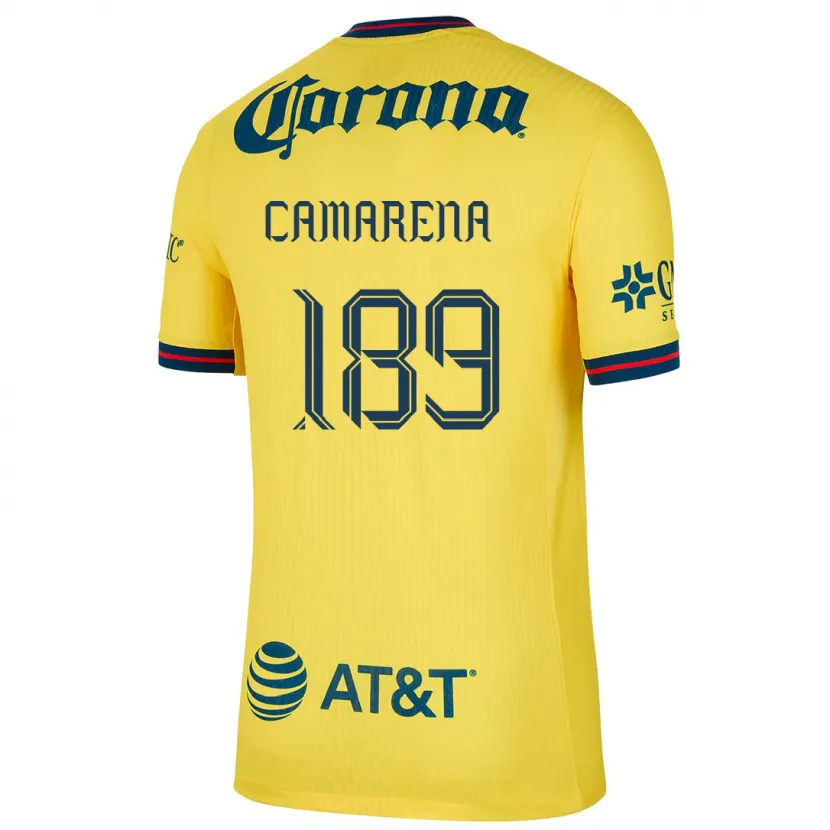 Danxen Criança Camisola Luis Camarena #189 Amarelo Azul Principal 2024/25 Camisa