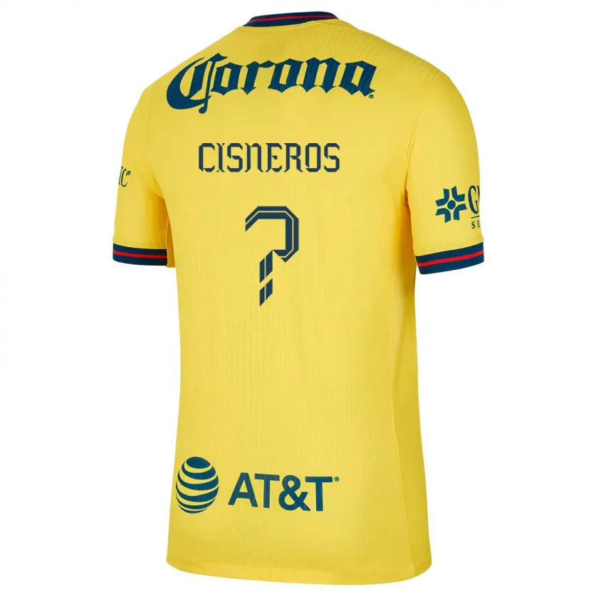 Danxen Criança Camisola Vladimir Cisneros #0 Amarelo Azul Principal 2024/25 Camisa