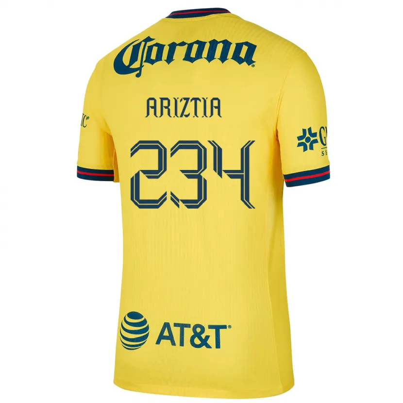 Danxen Criança Camisola Íñigo Ariztia #234 Amarelo Azul Principal 2024/25 Camisa