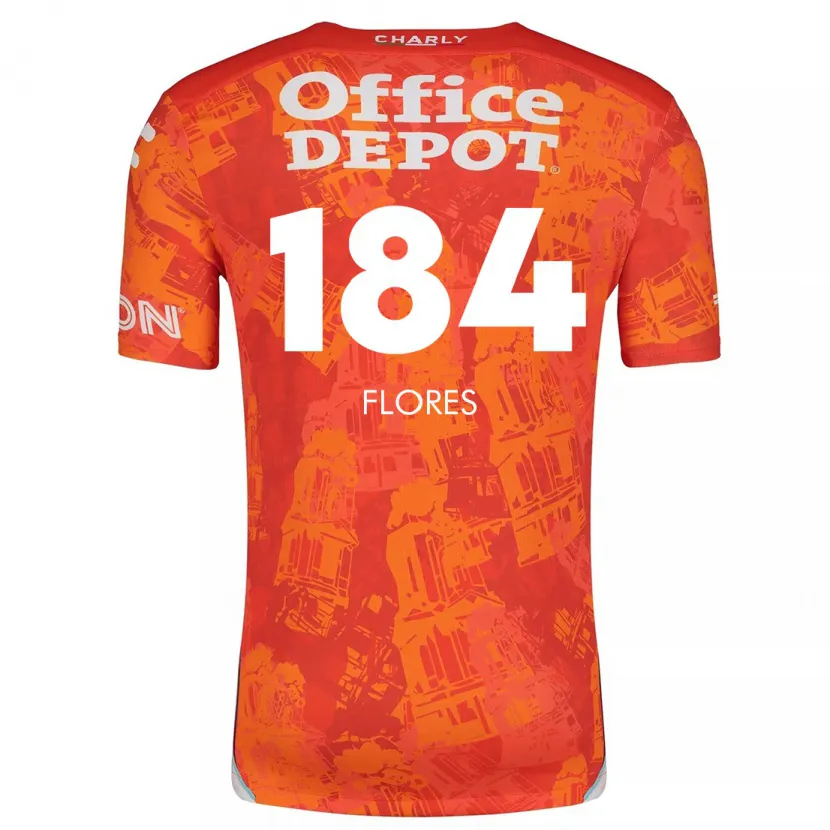 Danxen Criança Camisola Jason Flores #184 Laranja Branco Alternativa 2024/25 Camisa