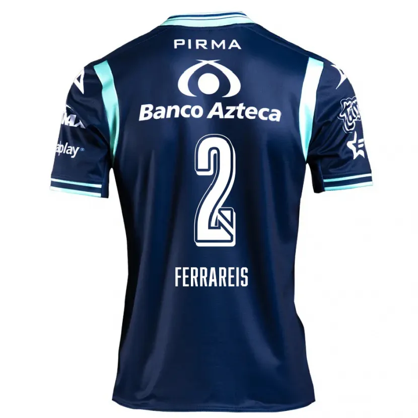 Danxen Criança Camisola Gustavo Ferrareis #2 Azul-Marinho Alternativa 2024/25 Camisa