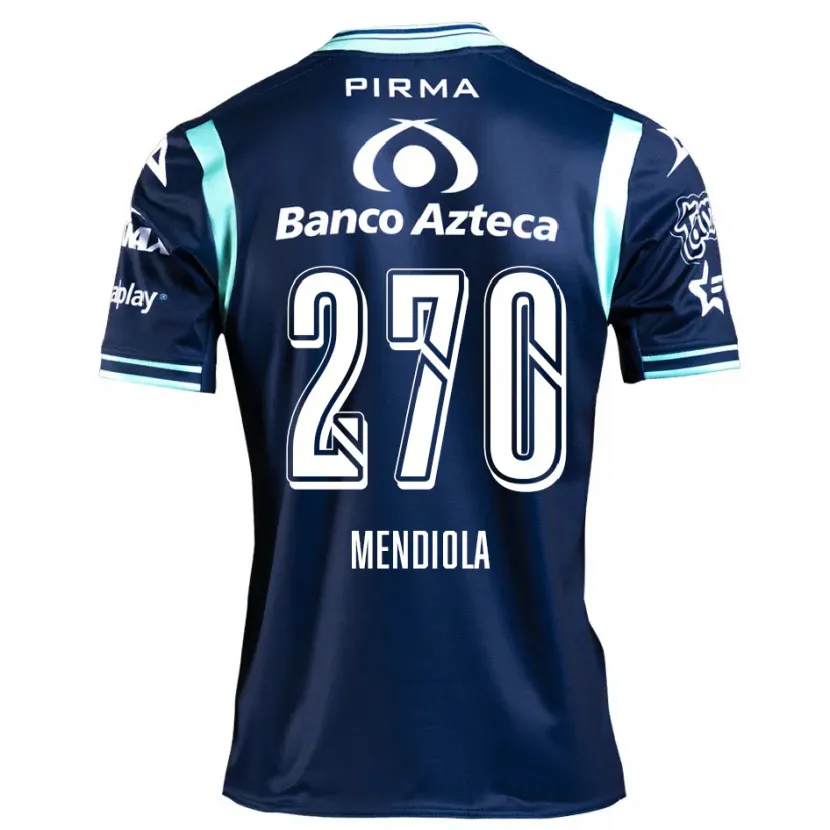 Danxen Criança Camisola Carlos Mendiola #270 Azul-Marinho Alternativa 2024/25 Camisa