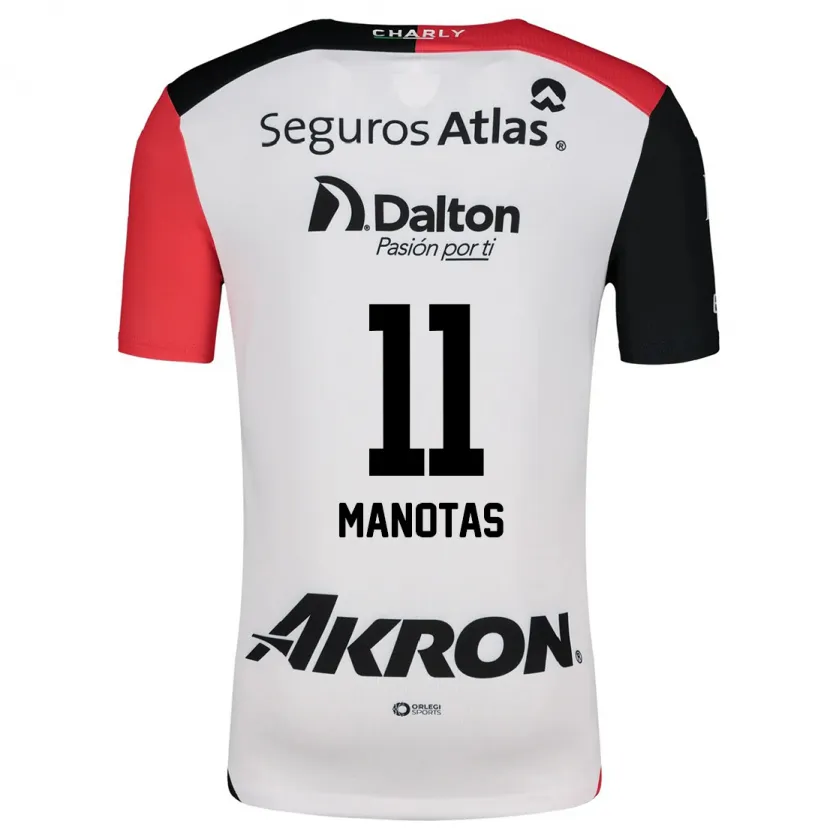 Danxen Criança Camisola Mauro Manotas #11 Branco Vermelho Preto Alternativa 2024/25 Camisa