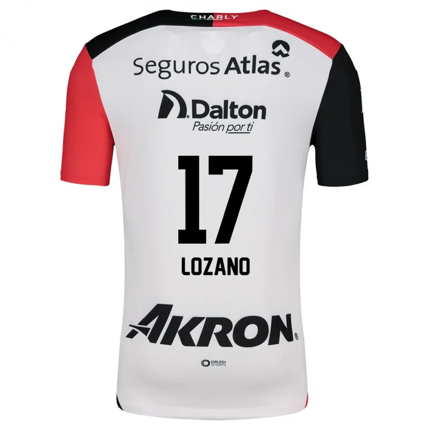 Danxen Criança Camisola José Lozano #17 Branco Vermelho Preto Alternativa 2024/25 Camisa