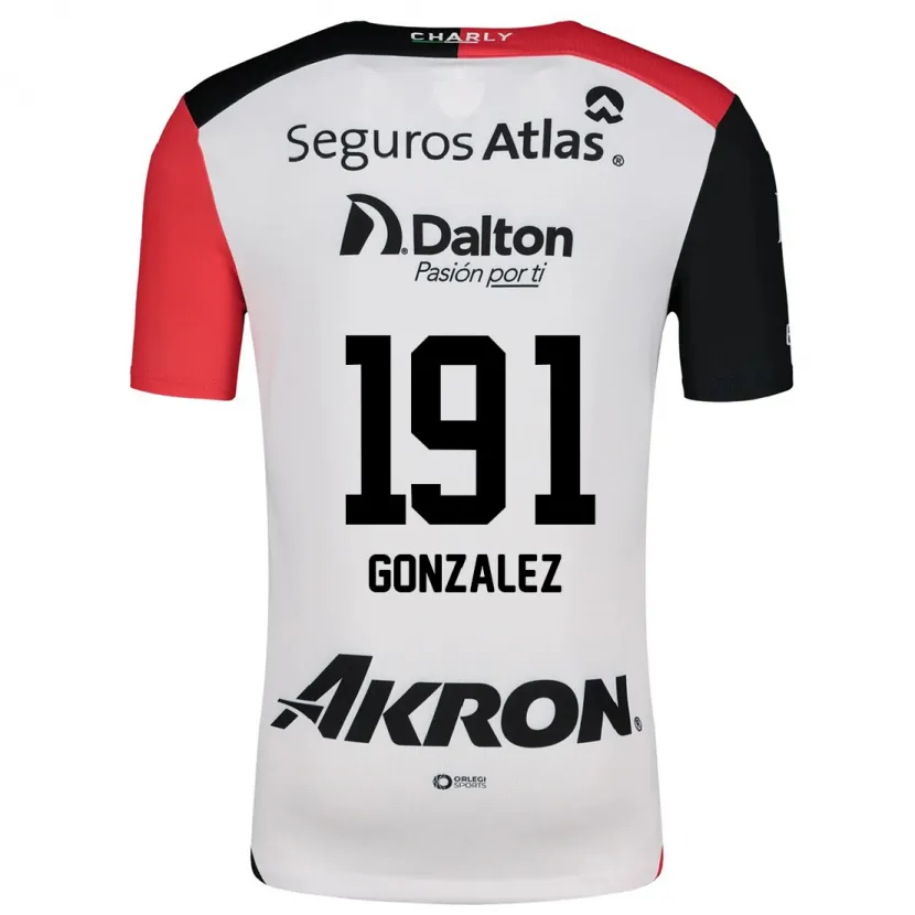 Danxen Criança Camisola Juan González #191 Branco Vermelho Preto Alternativa 2024/25 Camisa