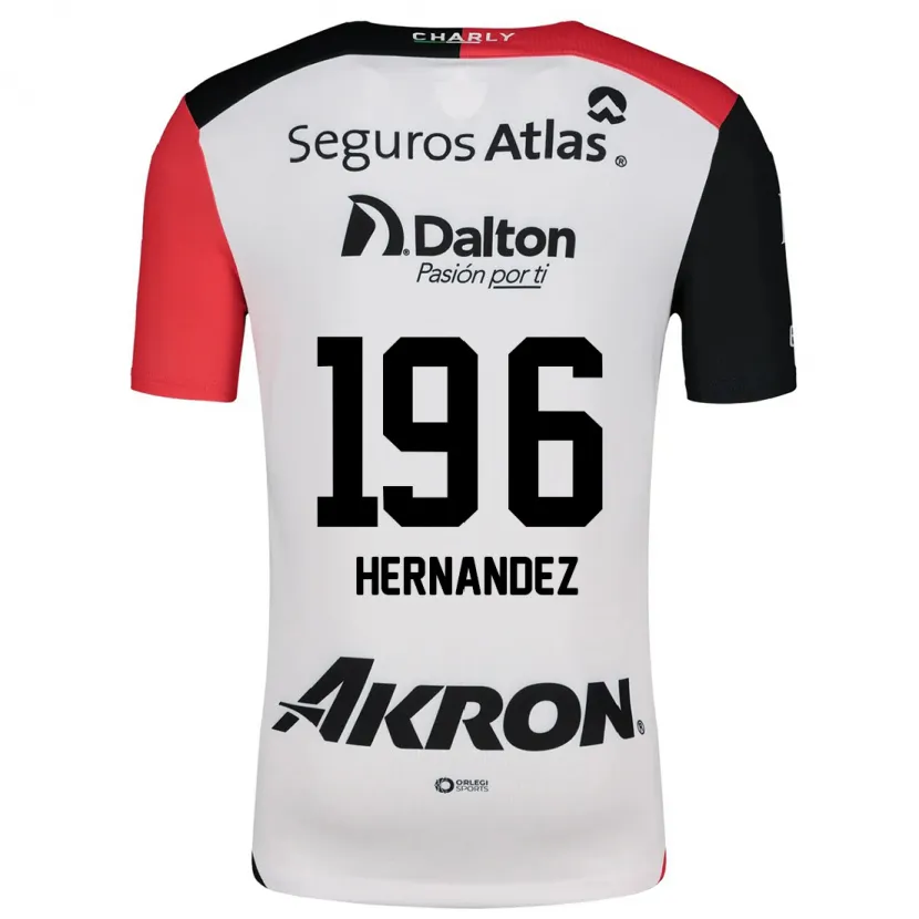 Danxen Criança Camisola Miguel Hernández #196 Branco Vermelho Preto Alternativa 2024/25 Camisa