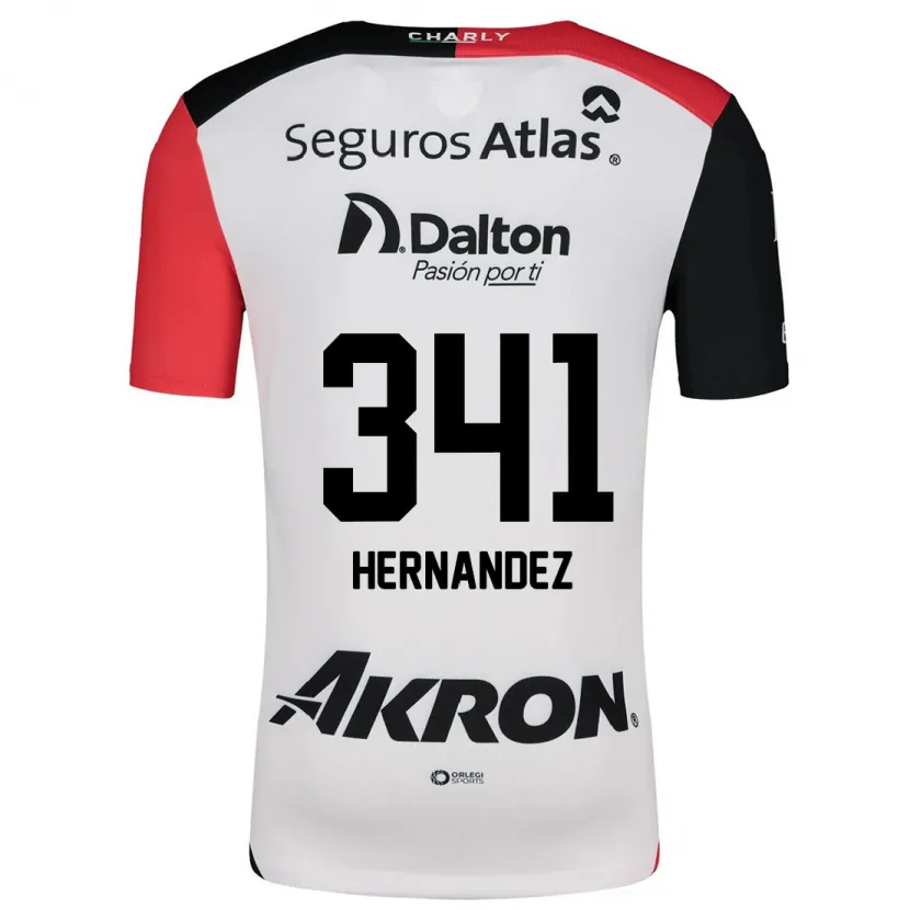 Danxen Criança Camisola Leonardo Hernández #341 Branco Vermelho Preto Alternativa 2024/25 Camisa