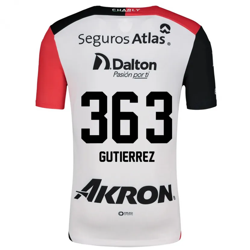 Danxen Criança Camisola Orlando Gutiérrez #363 Branco Vermelho Preto Alternativa 2024/25 Camisa