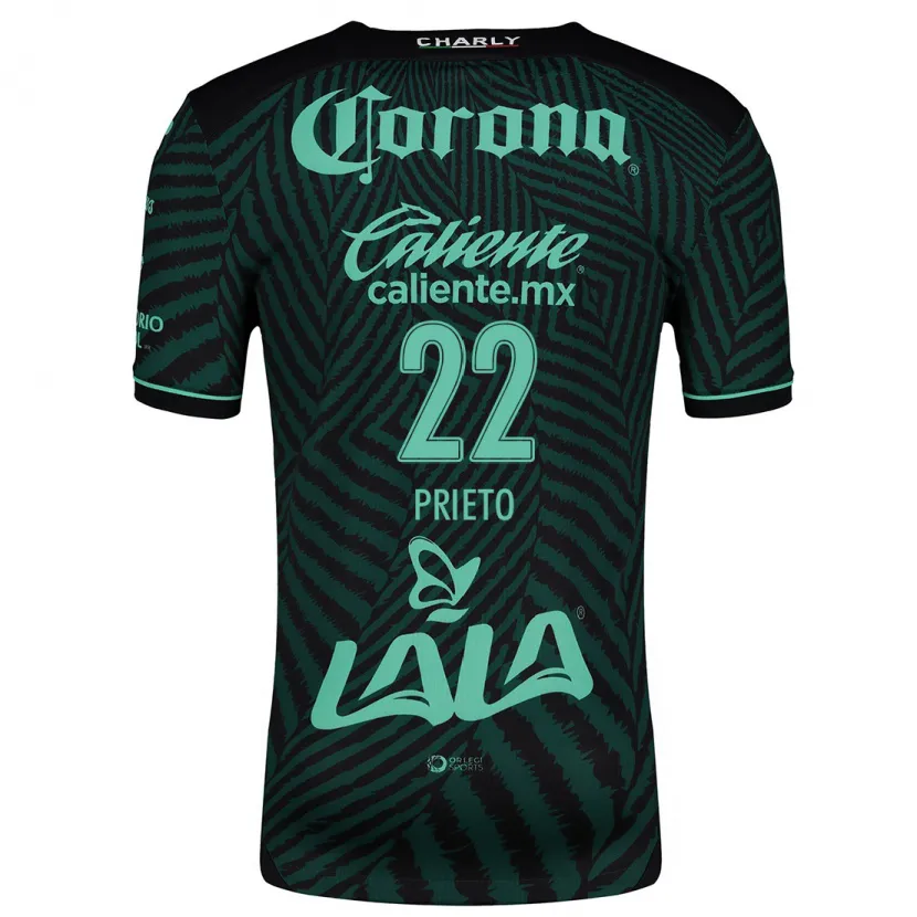 Danxen Criança Camisola Ronaldo Prieto #22 Preto Verde Alternativa 2024/25 Camisa