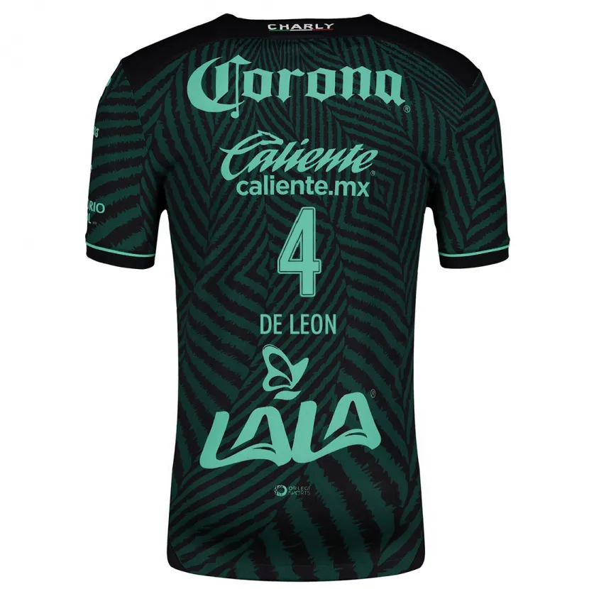 Danxen Criança Camisola Lourdes De León #4 Preto Verde Alternativa 2024/25 Camisa