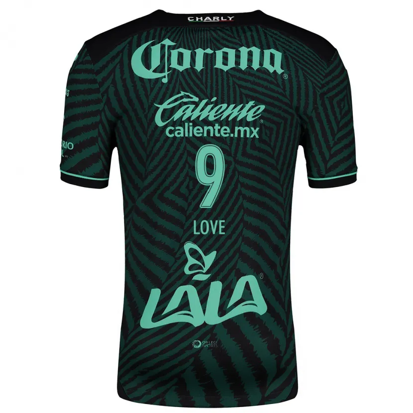 Danxen Criança Camisola Juelle Love #9 Preto Verde Alternativa 2024/25 Camisa