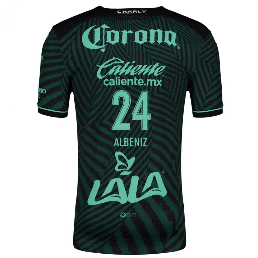 Danxen Criança Camisola Maika Albéniz #24 Preto Verde Alternativa 2024/25 Camisa