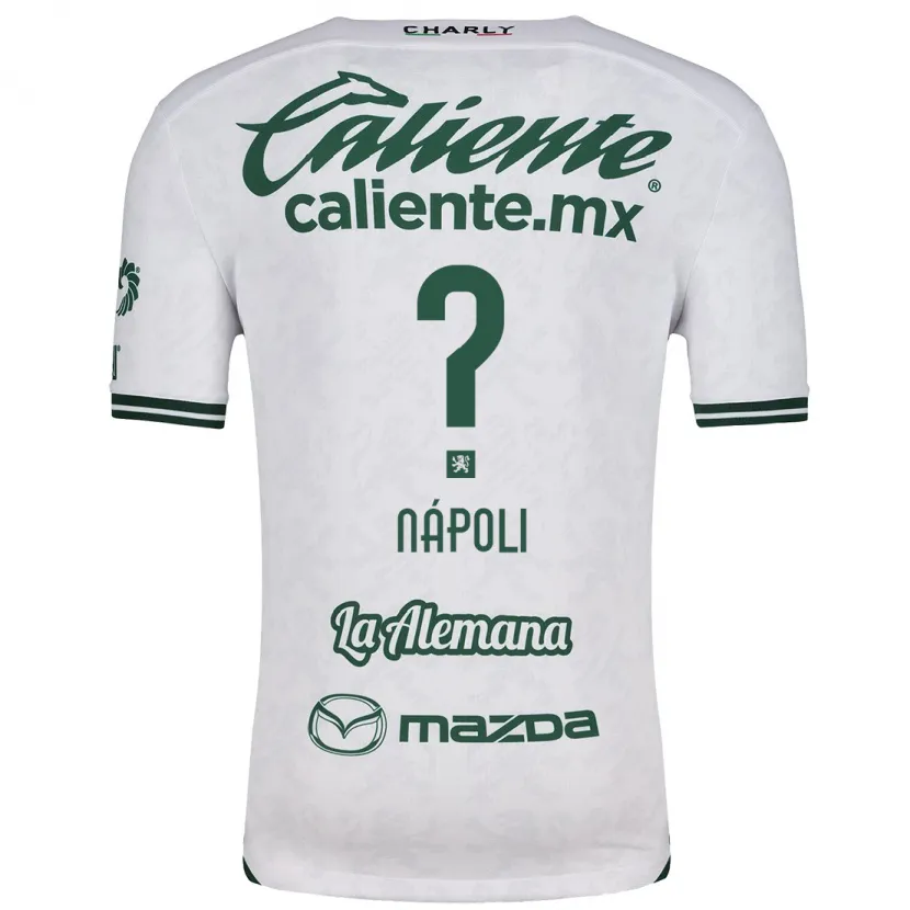 Danxen Criança Camisola Gonzalo Nápoli #0 Branco Verde Alternativa 2024/25 Camisa
