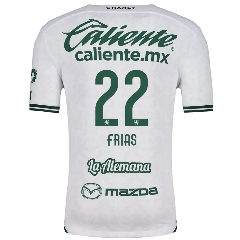 Danxen Criança Camisola Adonis Frías #22 Branco Verde Alternativa 2024/25 Camisa