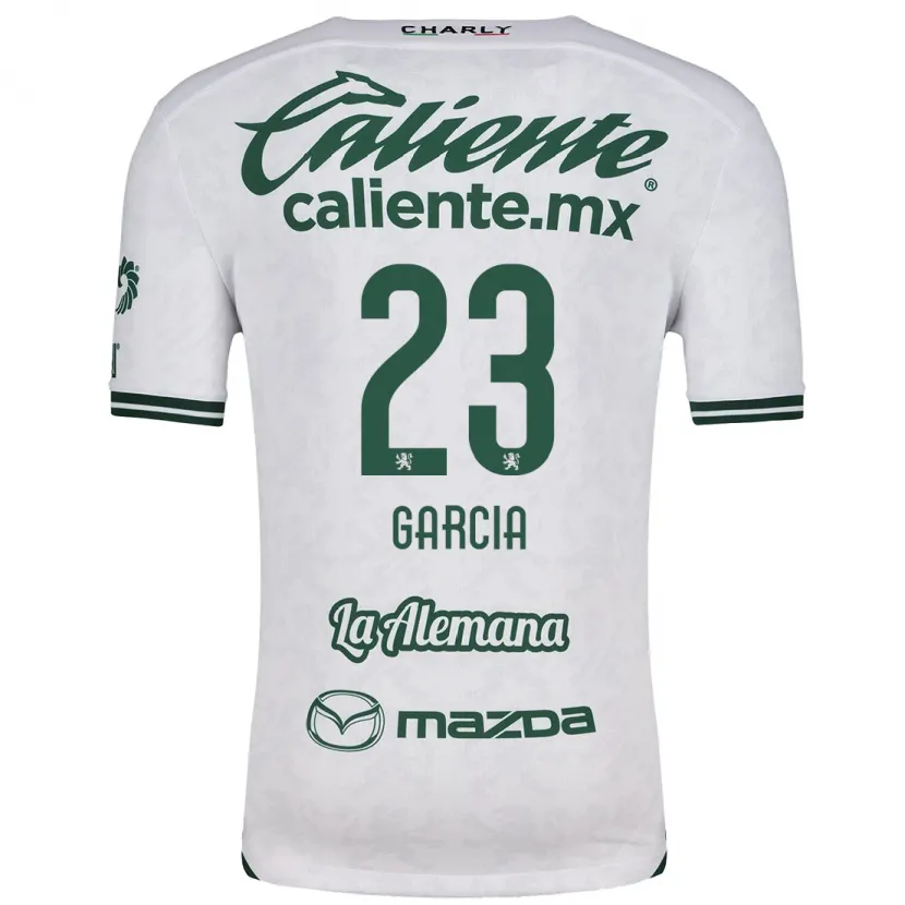 Danxen Criança Camisola Óscar García #23 Branco Verde Alternativa 2024/25 Camisa